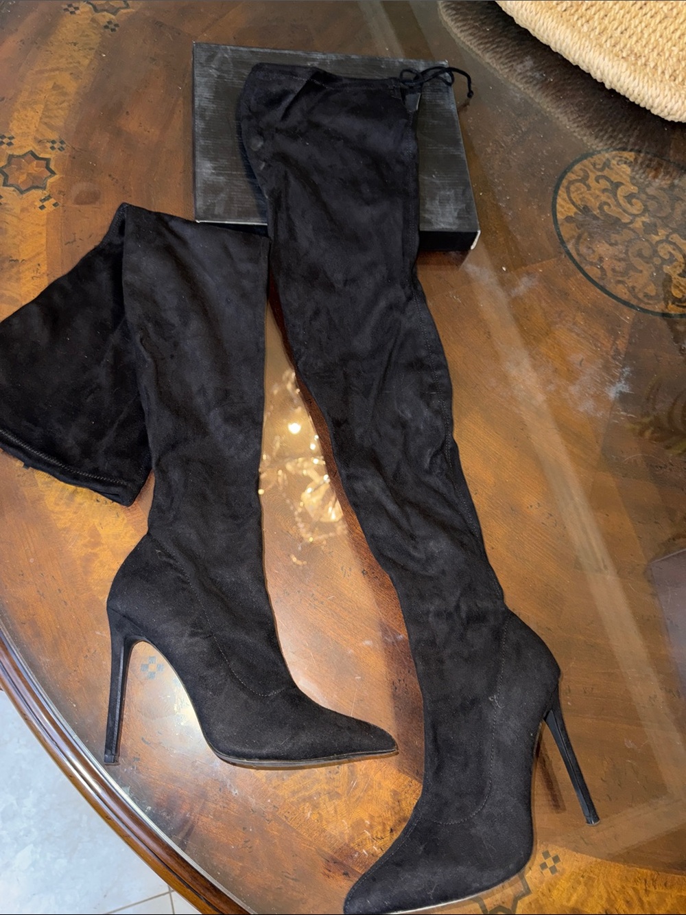 Windsor Black Over-the-Knee Stiletto Boots